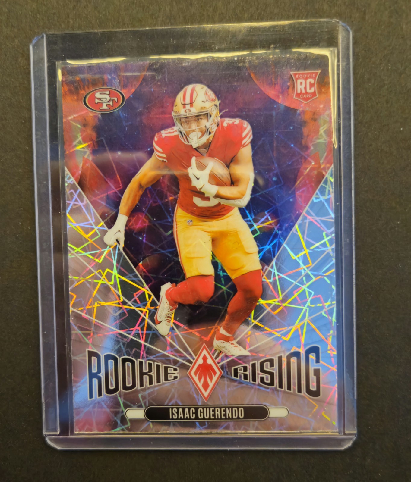2024 Panini Phoenix Rookie Rising Lazer Isaac Guerendo 49ers #RR-IGO