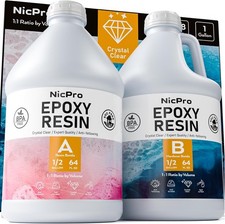 1 Gallon Crystal Clear Epoxy Resin Kit Not Yellowing  Bubbles Free Resin Food