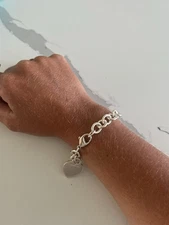 Tiffany & Co. Return to Tiffany Heart 7 in Chain Bracelet 925 Sterling Silver