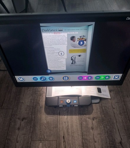 Optelec Clearview C Speech 24" HD Vision Magnifier With Manuals Tested