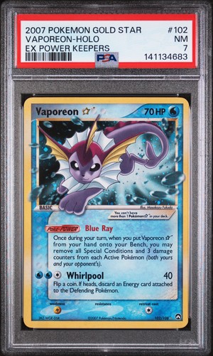 Vaporeon ★ graded PSA 7 for sale on eBay