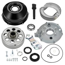 Rear Brake Plate Cover&Drum Hub Shoes Set For...