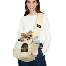 Dog Sling Carrier for Small Pets, Cat Sling for Kitten and Puppy up to 7 lbs,...