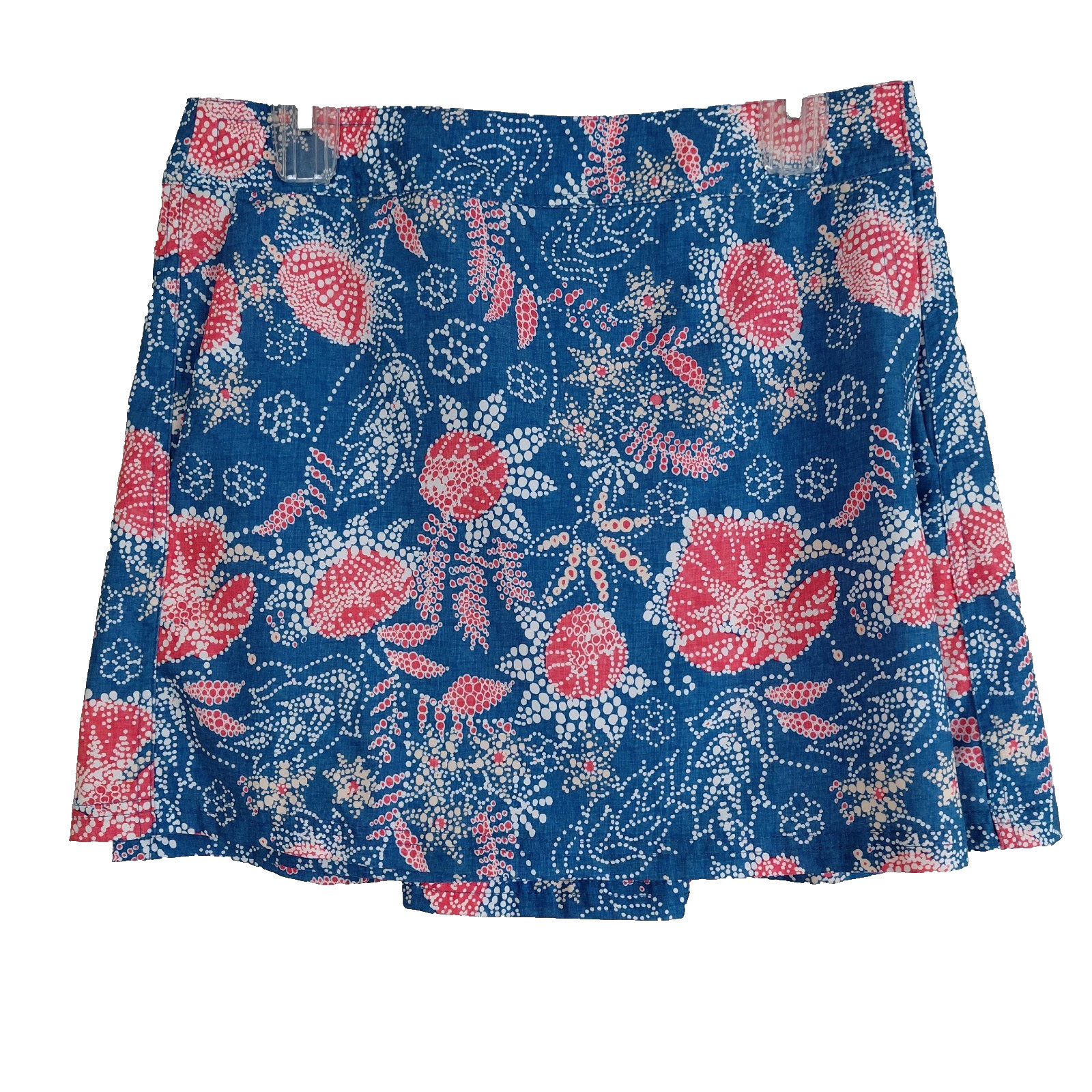 Rip Skirt Hawaii Wrap Skirt M Blue Vacation Resort Travel Coverup Length 1 Beach
