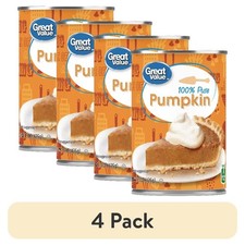 4 Pack 100 Pure Pumpkin 15 oz Canned Pumpkin for Baking and Cooking