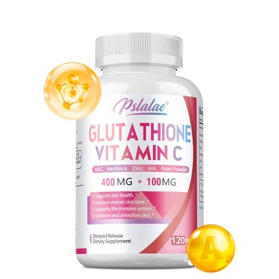 Glutathione & Vitamin C 120pcs - Promotes Collagen Production, Antioxidant