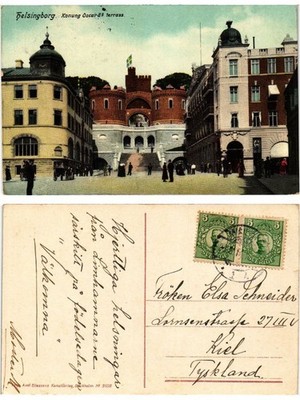 CPA HELSINGBORG Konung Oscar II-s Terrass SCHWEDEN (417993)