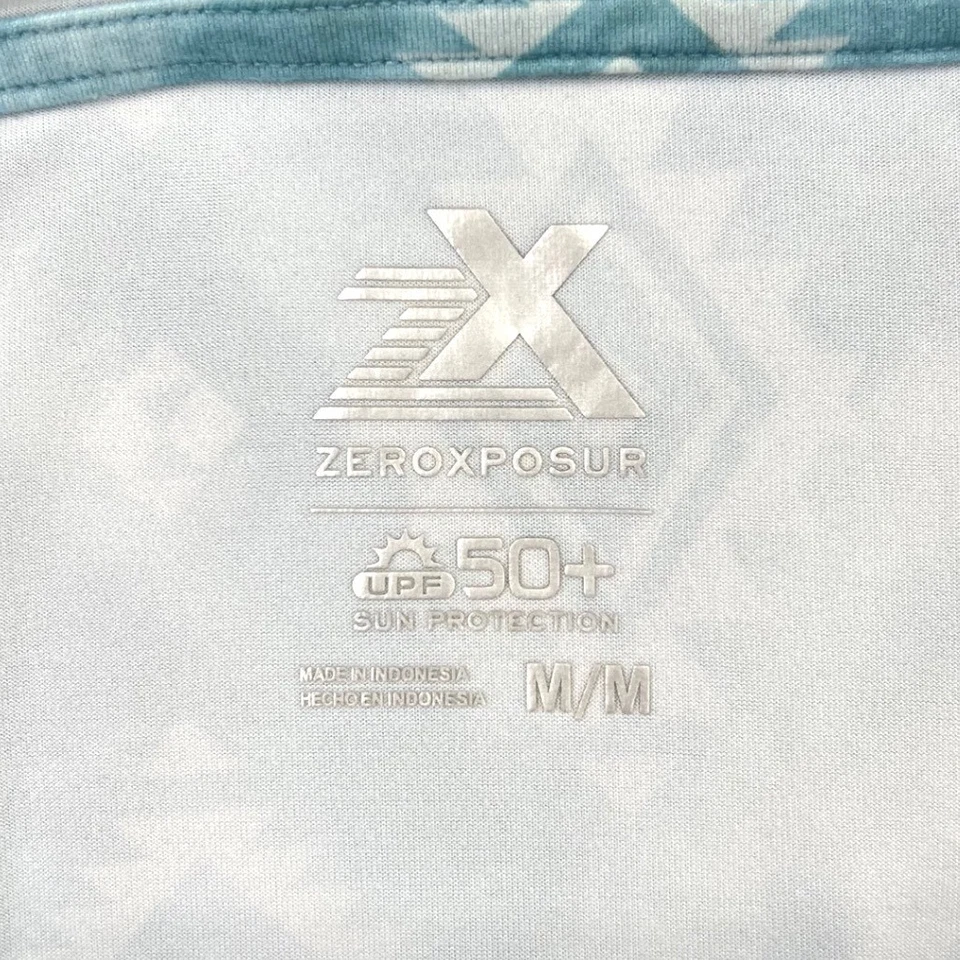 ZeroXposur Hoodie Women's MEDIUM Teal Nebula Aztec Diamond UPF 50+ Run Fishing - Image 3 of 4