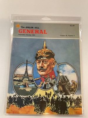 Vtg  Avalon Hill General Issue 3 September October 1981 The Guns of August