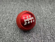 Mugen Power 6 Speed Red Aluminium Leather Manual Gear Shift Knob
