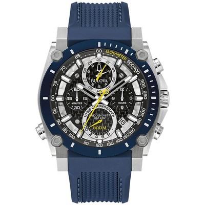 Bulova Men's Precisionist Icon Chronograph Blue Quartz Watch 46MM 98B413