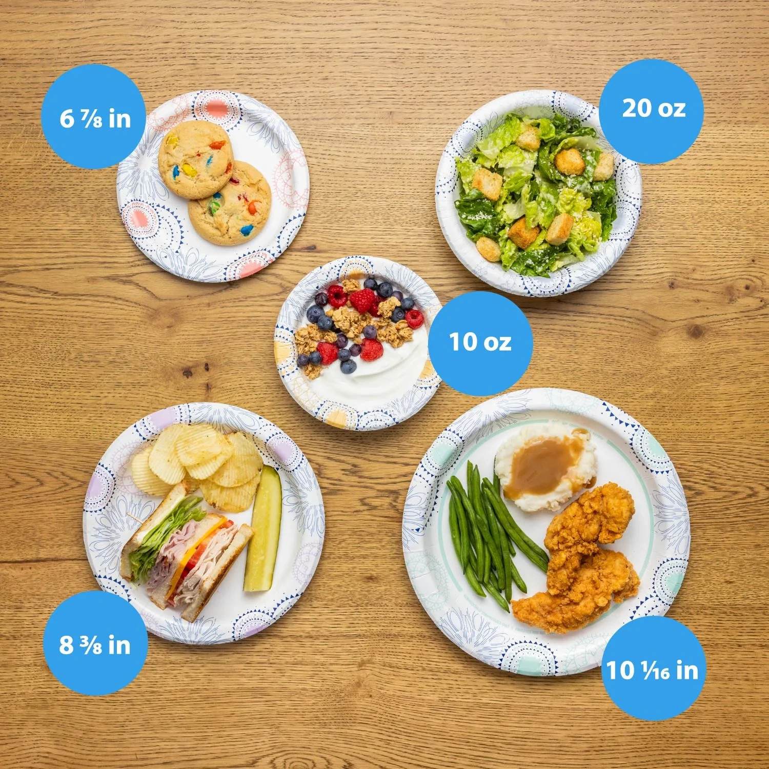 "Great Value Disposable Paper Plates, 8.5"", 300 Count "