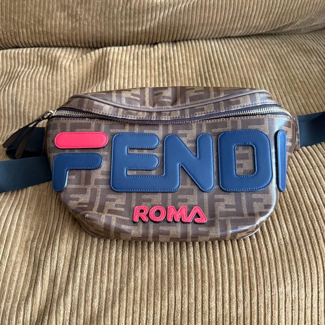 Fendi x Fila Roma Authentic Crossbody Waist Bag Belt Bag Used Minor Scratches image 10