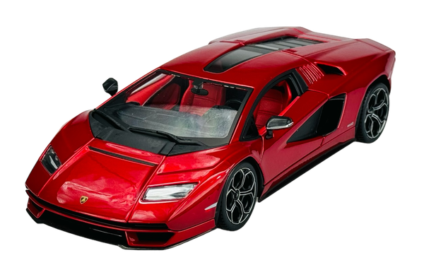 Bburago Lamborghini Countach Lpi 800-4 Rot 1:24 Die Cast Metal Model Neu Kasten-image