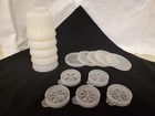 Vintage Set of 5 Tupperware Jel-ette Mini Jello Molds White with Seals 1980s — photo 1