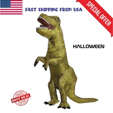 Men’s 93 In Jurassic World T-Rex Inflatable Costume One Size Fits Most Fast Ship
