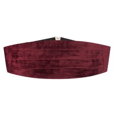 King Priory Burgundy Velvet Cummerbund, Mens, Formal, Tuxedo, Wedding, Gift