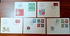 Lot of 5 First Switzerland Day Covers FDC 1964 - 1975 Helvetia