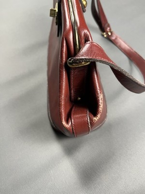 Vintage Etienne Aigner Oxblood Leather Doctor Bag Shoulder Purse