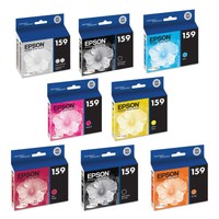 8 Genuine Epson R2000 T159 Ink Set 159 Black Cyan Magenta Yellow Red Orange 2000 8 Genuine Epson R2000 T159 Ink Set 159 Black Cyan Magenta Yellow Red Orange 2000
