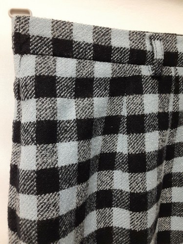 MONDI CITY Warm Wool Blend Pencil Straight Skirt Plaid Schoolgirl Women's Sz 40 - Picture 6 of 8