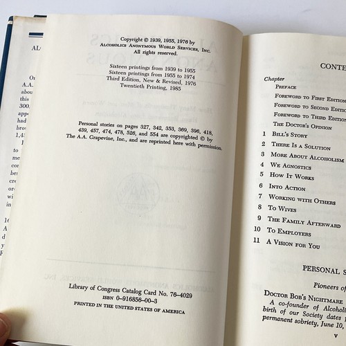 Alcoholics Anonymous Third Edition 1976 Dust Jacket Hardcover Book Addiction - Imagen 9 de 22