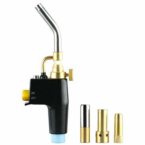 Mapp/Propane Torch Head Trigger Start Welding Torch Kit +3 Nozzle, Welding  Flame