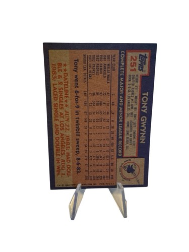 1984 Topps - #251 Tony Gwynn - Foto 2 di 2