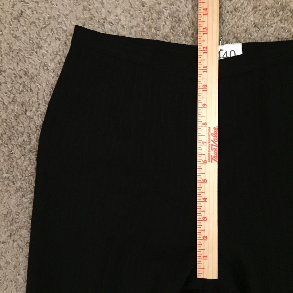 Le Suit Dress Pants Womens Size 6P Black Striped Straight Leg Lined 29x27 - Image 4 of 4