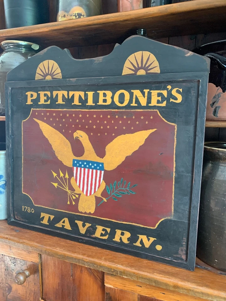 Primitive, Colonial, Early American Tavern Sign - Image 2 of 4