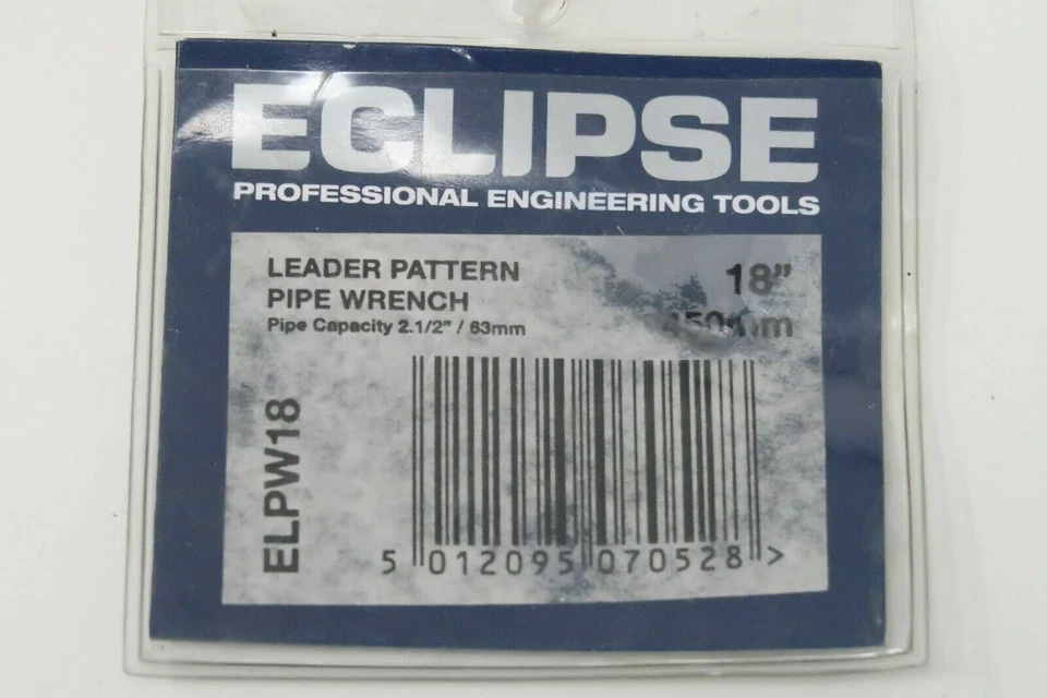 1 pcs Eclipse Tools ELPW18, 18" Leader Pattern Pipe Wrench, Blue ENGLAND - Image 4 of 4