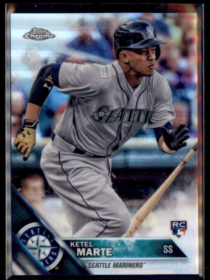 2016 Topps Chrome Refractor Ketel Marte RC Seattle Mariners #121