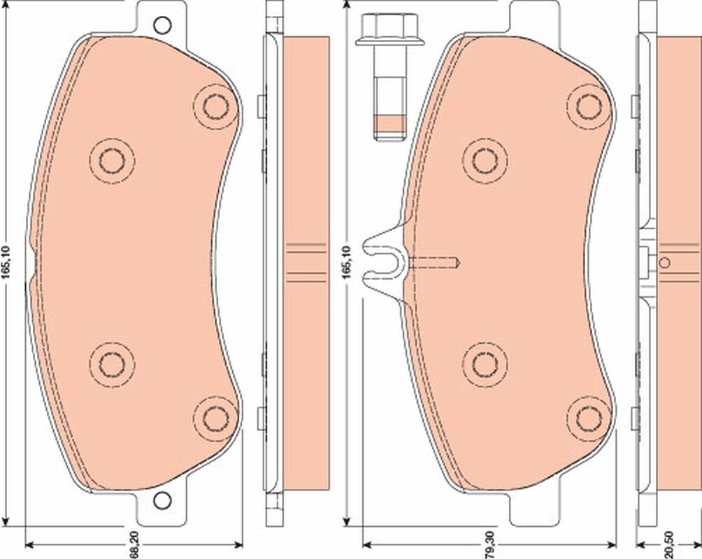 GDB1798 TRW Brake Pad Set, disc brake for MERCEDES-BENZ,MERCEDES-BENZ (BBDC)
