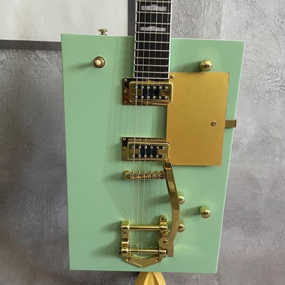 Custom Blue Bo Diddley Electric Guitar Basswood Body Maple Neck HPL Fretboard