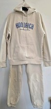 HOODRICH TRACKSUIT HOODIE & BOTTOMS BEIGE & BLUE TOP SIZE XS PANTS SIZE S 10 12