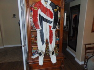 Bates California Vintage Custom Leather Motorcycle One Piece 1pc Riding Suit 42