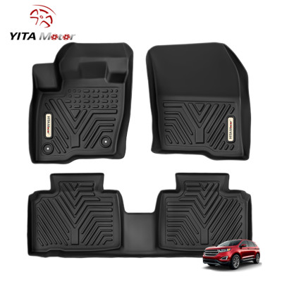 YITAMOTOR Floor Mats for 2015-2024 Ford Edge TPE All Weather 3D Car Floor Liner