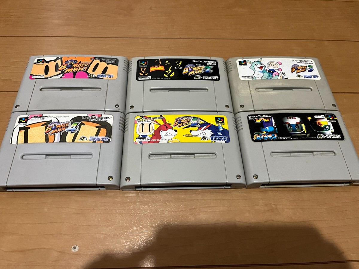 Nintendo Super Famicom SNES BomberMan 1,2,3,4,5 Super B-Daman