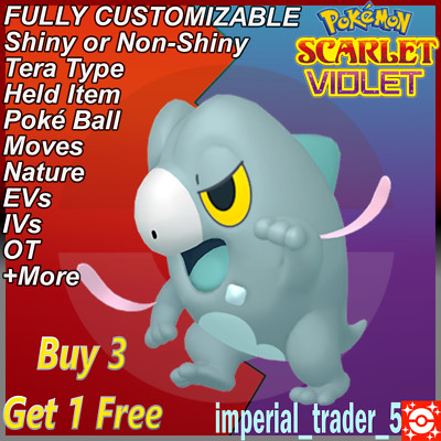 Pokémon Scarlet and Violet   Shiny Frigibax   W/ Best 6IV Customizable