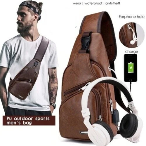 Bandolera Para Hombre Mochila Viaje Cartera Bolso de Hombro Mariconera ys