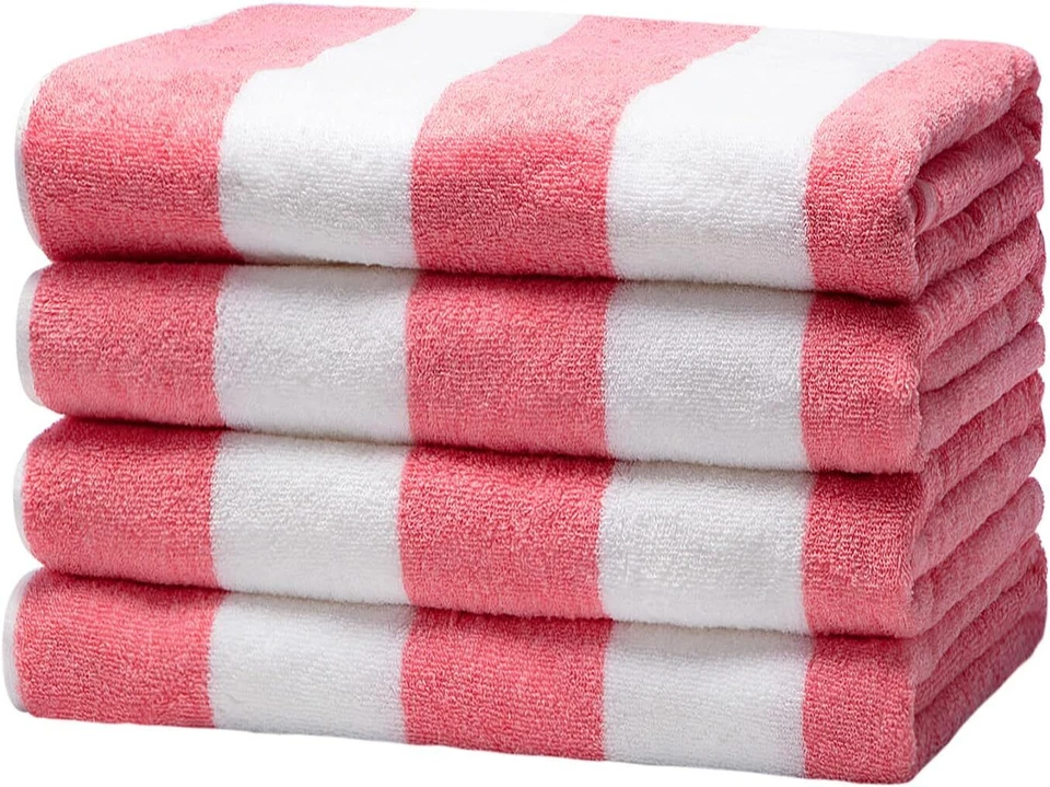 毛绒超大沙滩毛巾 - 棉 40'x72' 大号 厚条纹浴巾 — 第 3/4 张图片