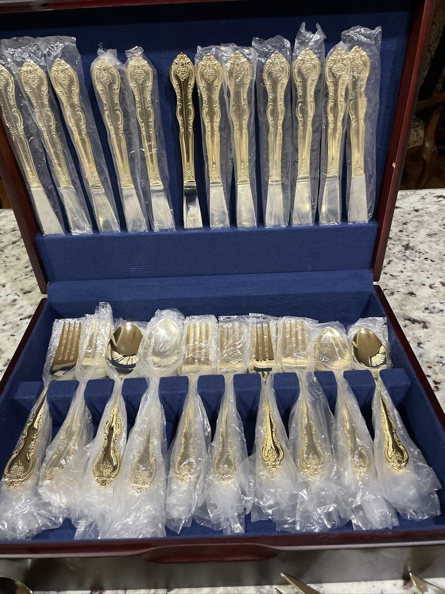 80-pc International Company Stainless 24 KT Gold Plated 80-pc International Company Stainless 24 KT Gold Plated