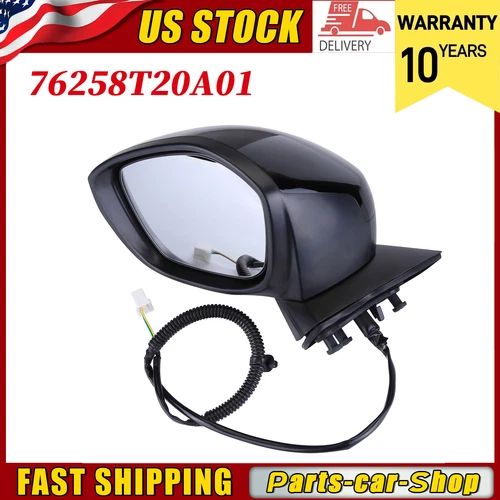 NEW FOR HONDA CIVIC 2022 2023 3 PINS POWER ADJUST BLACK MIRROR LEFT DRIVER SIDE