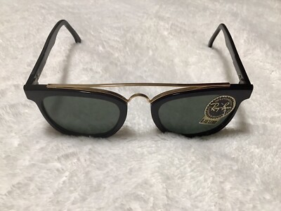 Vintage Authentic B&L Ray Ban Gatsby Style 5 Black G15 Lense W0936