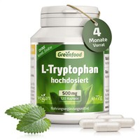 L-Tryptophan, 500 Mg, Hochdosiert, 120 Kapseln. Vegan.