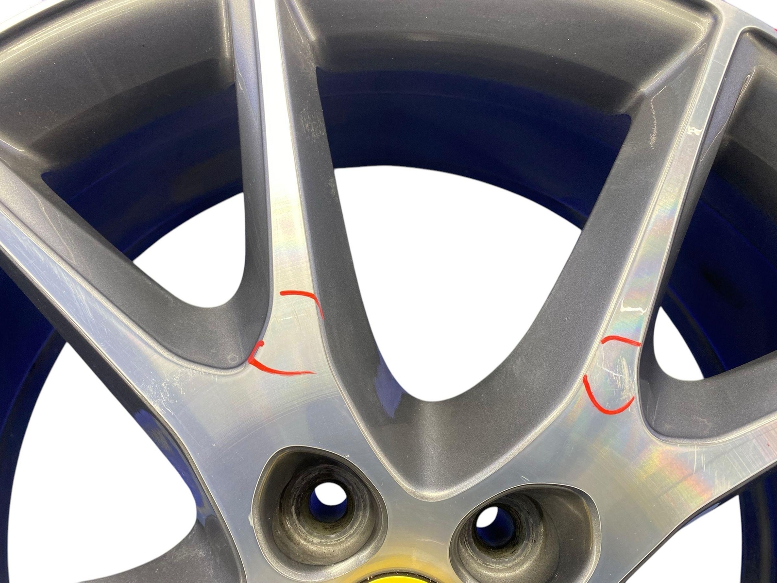 2008-2014 FERRARI CALIFORNIA 20X8 FIVE Y SPOKE WHEEL RIM SILVER *CURB RASH* OEM