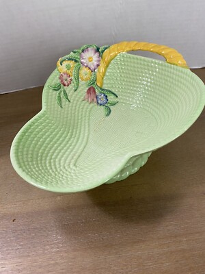 Carlton Ware PRIMULA BOWL w/Handled Floral Rope & Basket Weave Pattern, England