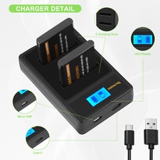 2Pack NP-45 Battery+Dual Charger for FUJI FUJIFILM FINEPIX NP-45A XP60 XP70 XP90