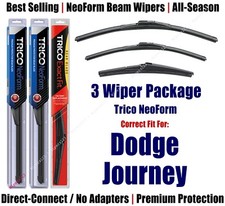 3-Pack Wipers Front & Rear NeoForm - fit 2009-2010 Dodge Journey - 16240/180/12A