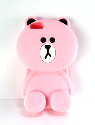 3D Teddy Bear Silicone Phone Case for iPhone 5/5S/SE 1st Gen, Rose Pink |  eBay